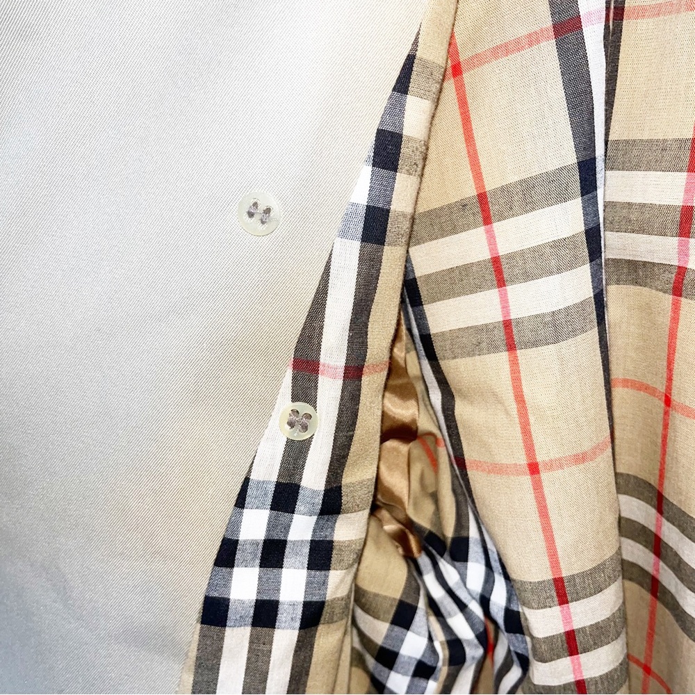 VTG Burberry Trench Coat Sz 48R Long Old Money 80s/90s Classic Double Breasted - Picture 12 of 16